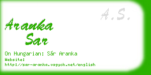 aranka sar business card