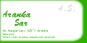 aranka sar business card